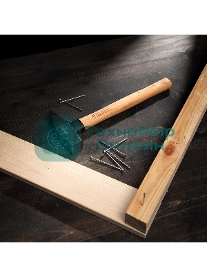 Молоток слесарный Denzel 1000 г, кованый квадратный боек, буковая рукоятка