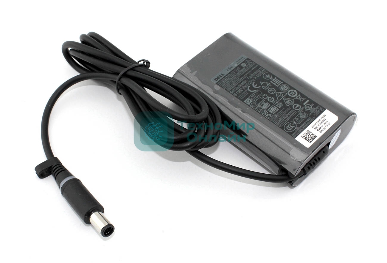 Блок питания (сетевой адаптер) для ноутбуков Dell 19.5V 2.31A 45W 7.4x5.0