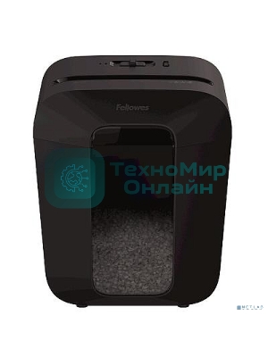 Шредер Fellowes PowerShred LX41 черный (секр.P-4)/перекрестный/8лист./17лтр./скрепки/скобы/пл.карты