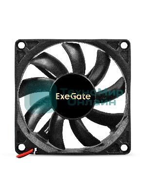 Вентилятор 24В DC ExeGate EX08015B2P-24 (80x80x15 мм, 2-Ball (двойной шарикоподшипник), 2pin, 2550RPM, 30dBA)