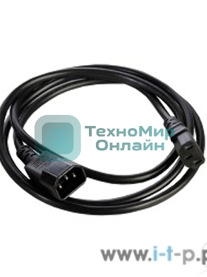 Шнур питания с заземл. IEC 60320 C13/IEC 60320 C14, 10А/250В (3x1,0), 1,8 м. (R-10-Cord-C13-C14-1.8)