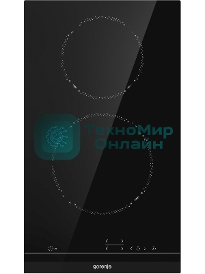 Варочная панель Gorenje ECT321BCSC, конфорок: 2 шт., стеклокерамика, независимая, черный