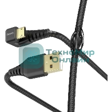 Кабель Hama 00187220 microUSB (m) угловой USB 2.0 (m) 1.5м черный