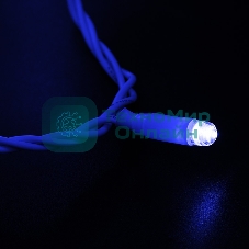 Гирлянда Neon-night Нить 10м, постоянное свечение, белый ПВХ, 230В, синий