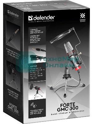 Микрофон Defender Forte GMC 300 3,5 мм, провод 1.5 м