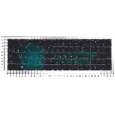 Клавиатура для ноутбука HP 250 G7 255 G7 256 G7 черная с подсветкой