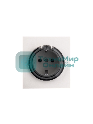 Розетка Kranz STRONG 1-ая с/з с/у, со шторками и крышкой 16А жемчуг