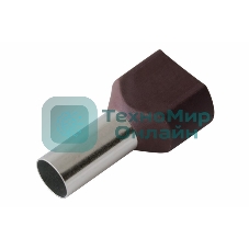 Наконечник штыревой втулочный изолированный Rexant F-14 мм 2х10 мм² (НШВи(2) 10-14/Ги2 10-14) красный