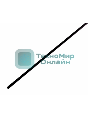 Трубка термоусадочная Rexant 2.0/1.0 1 м черный