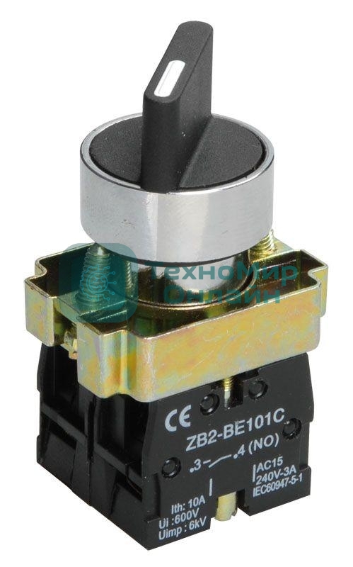 Переключатель LAY5-BD25 на 2 полож. черный I-O станд. ручка IEK BSW60-BD-2-K02