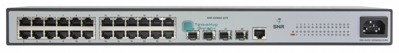 Коммутатор управляемый уровня 2, 24 порта 10/100/1000Base-T и 4 порта 100/1000BASE-X (SFP) (repl. SNR-S2982G-24TE)