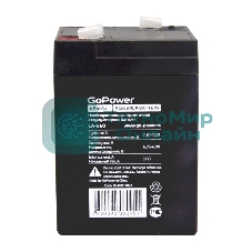 Аккумулятор свинцово-кислотный GoPower LA-660 6V 6Ah (1/20)