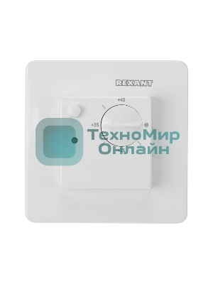 Терморегулятор механический Rexant RX-308U белый (совместим с Schneider серии Unica)