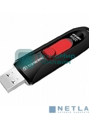 Флешка USB Transcend Jetflash 590 (TS32GJF590K), 32Gb, USB 2.0, R/W 15/5, черный/красный