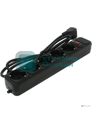 Сетевой фильтр ExeGate EX266859RUS SP-5-1.5B (5 розеток, 1.5 м, евровилка, черный)