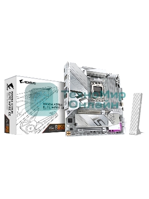 Материнская плата Gigabyte B850M AORUS ELITE WIFI6E ICE, AM5, AMD B850, 4xDDR5, 4xSATA, 2xM.2, 1xPCIe 5.0 x16, 1xPCIe 3.0 x4, 1xDP, 1xHDMI, 1x2.5Gb LAN, Wi-Fi 6E, Bluetooth 5.3, 2xUSB-A 10Gbps (Gen2), 5xUSB-A 5Gbps, 4xUSB-A 2.0, 1xUSB-C 10Gbps (Gen2), 2x3.5 мм, 7.1, mATX