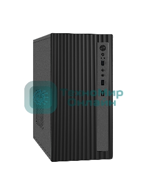 Компьютерный корпус Minitower ExeGate BAA-303M-UNS350 (mATX, БП UNS350 с вент. 12см, 2*USB, HD Audio, черный)