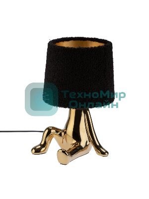 Светильник декоративный Rexant человечек, золотой с черным абажуром, Е27