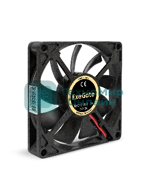 Вентилятор 24В DC ExeGate EX08015S2P-24 (80x80x15 мм, Sleeve bearing (подшипник скольжения), 2pin, 2500RPM, 30dBA)