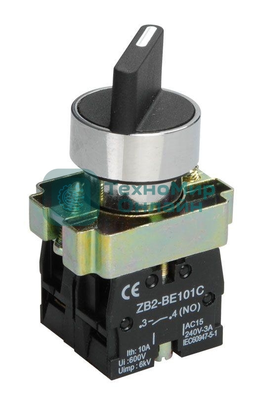 Переключатель LAY5-BD33 на 3 полож. черный I-O-II станд. ручка IEK BSW60-BD-3-K02