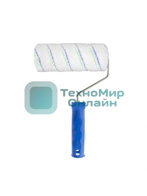 Валик Сибртех Водные краски, 180 мм, ворс 12мм, D - 48 мм, D ручки - 6 мм, полиэстер