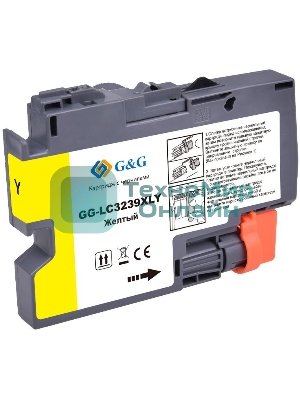 Картридж струйный G&G GG-LC3239XLY желтый (52мл) для Brother HL-J6000DW/J6100DW
