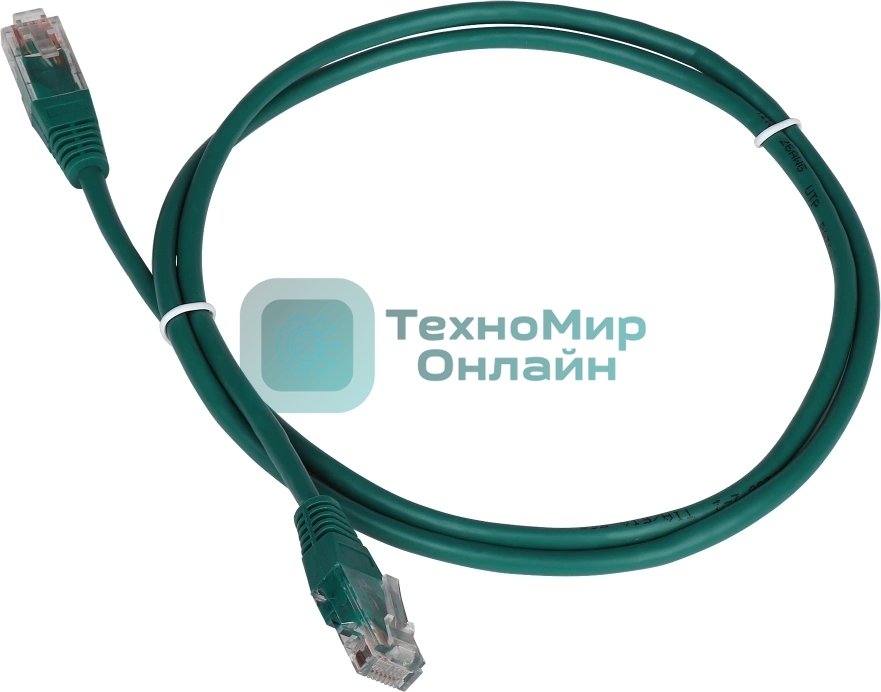 Патч-корд LANMASTER TWT UTP cat.5e, с заливными колпачками, 15.0 м, зеленый