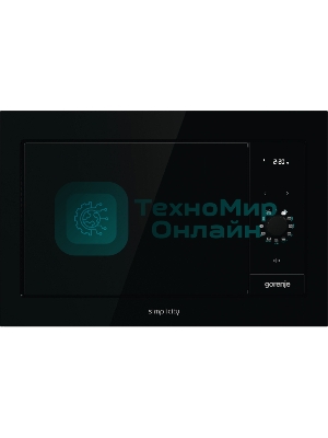 Встраиваемая микроволновая печь GORENJE BM235G1SYB черный 23 л, 900 Вт, переключатели - поворотный механизм/сенсор