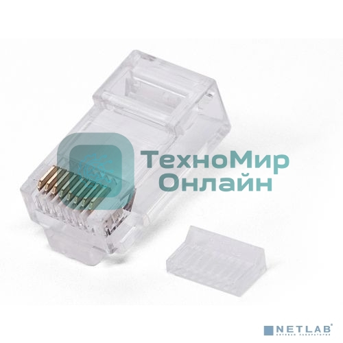 Коннектор RJ-45, Filum FL-NA-PLUG5E-3 5E кат., со вставкой, 8p8c, 30 мкм, универсальный, для одножильного и многожильного кабеля, уп/100 шт