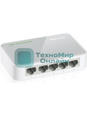 Коммутатор TP-Link SOHO TL-SF1005D Коммутатор 5-port 10/100M mini Desktop Switch, 5 10/100M RJ45 ports, Plastic case
