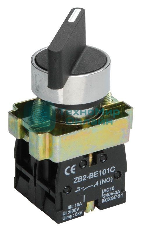 Переключатель LAY5-BJ33 на 3 полож. черный I-O-II дл. ручка IEK BSW70-BJ-3-K02