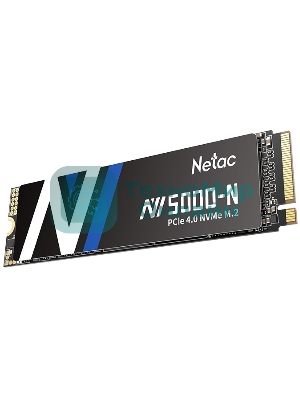 Накопитель SSD Netac NV5000 Pro, 500Gb, M.2 2280, PCIe 4.0 x4, NVMe, R/W 4800/2700, с радиатором
