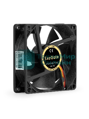Вентилятор для корпуса ExeGate EX08020S3P-24 черный, 80 мм, 3900 об/мин, 41.2 дБ, 3 pin