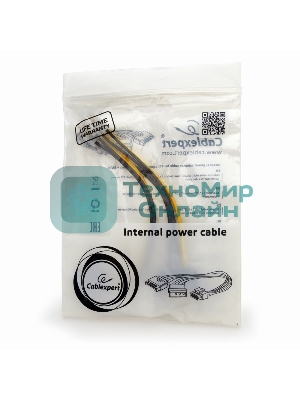 Разветвитель питания Cablexpert CC-PSU-82, Molex+SATA->PCI-Express 8pin, для подключения в/к PCI-Е (8pin) к б/п ATX