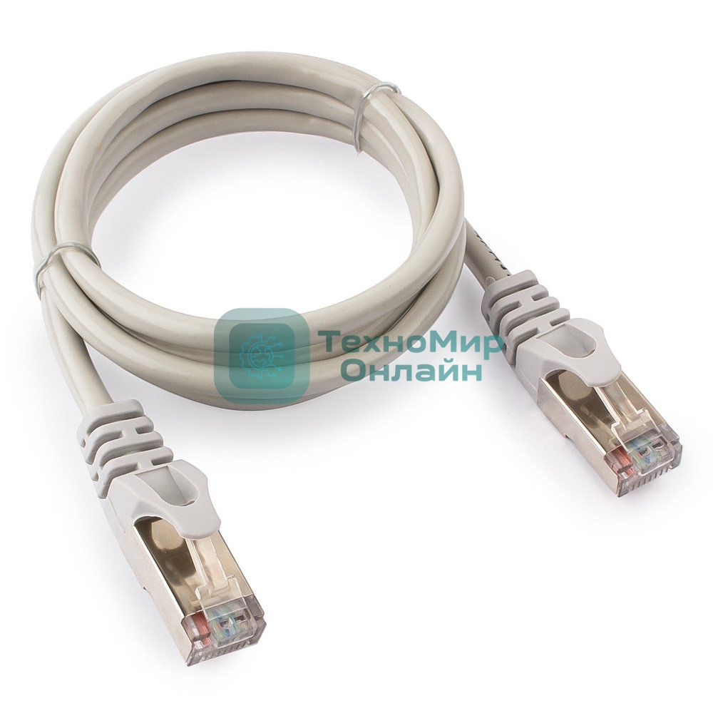 Патч-корд FTP Cablexpert cat.5e, 1м, литой, многожильный серый
