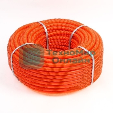 Труба гофрированная из ПНД Rexant с зондом ø 32 мм, оранжевая (25 м/уп.)