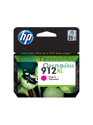 Картридж струйный HP 912XL 3YL82AE пурпурный (825 стр.) для HP OfficeJet 801x/802x