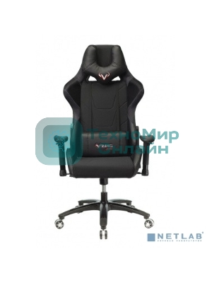 Кресло Бюрократ VIKING 4 AERO BLACK EDITION черный, экокожа, 120 кг, механизм качания