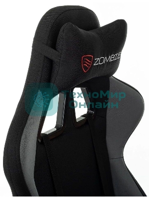 Кресло Zombie Rudger черный/серый, экокожа, 120 кг, механизм качания