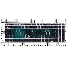 Клавиатура для ноутбука HP Elitebook 850 G3 850 G4 черная с серой рамкой и подсветкой