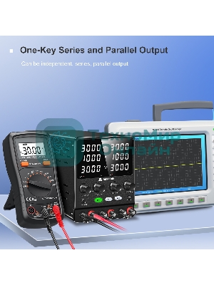 Лабораторный блок питания двухканальный Amperin AI-W3010x2C 30V, 10A, 0,6 кВт