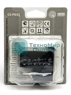 Картридж струйный Cactus CS-PG37 черный (9 мл) для Canon Pixma iP1800/iP1900/iP2500/iP2600/MP140/MP190/MP210/MP220/MP470/MX300/MX310a