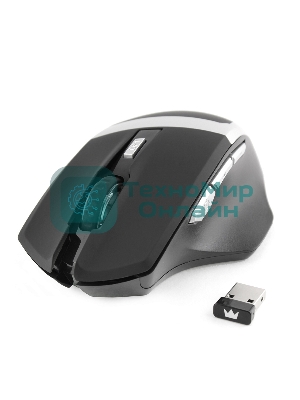 Мышь беспроводная Crown Gaming CMXG-801 черный, 1600 dpi, радиоканал, USB, кнопки - 7