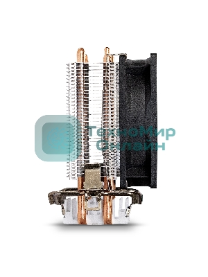 Кулер для процессора ExeGate Wizard EXX200-PWM.BLUE серебристый, 90 мм, алюминий/медь, 2400 об/мин, 24 дБ, 4 pin, 95 Вт, 130 мм