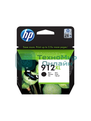 Картридж струйный HP 912 3YL84AE черный (825стр.) для HP OfficeJet 801x/802x