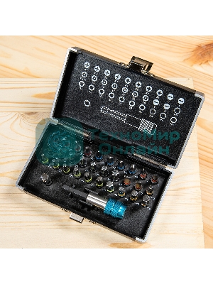 Набор бит Gross 11363 магнитный адаптер, сталь S2, пластиковый кейс, 32 предм.