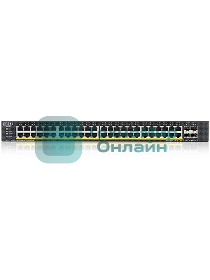 Коммутатор XGS1935-52HP, 52 Port Smart Managed PoE Switch, 48x Gigabit PoE and 4x 10G SFP+, hybrid mode, standalone or NebulaFlex Cloud, 375 Watt PoE