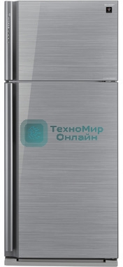 Холодильник Sharp SJ-XP59PGSL серебристый двухкамерный 430/148л морозилка сверху, No Frost