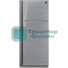 Холодильник Sharp SJ-XP59PGSL серебристый двухкамерный 430/148л морозилка сверху, No Frost