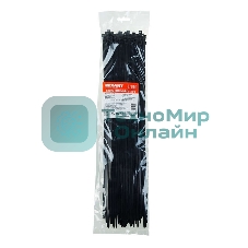 Хомут кабельный Rexant 4.8х400 нейл. черный (уп. 100 шт)